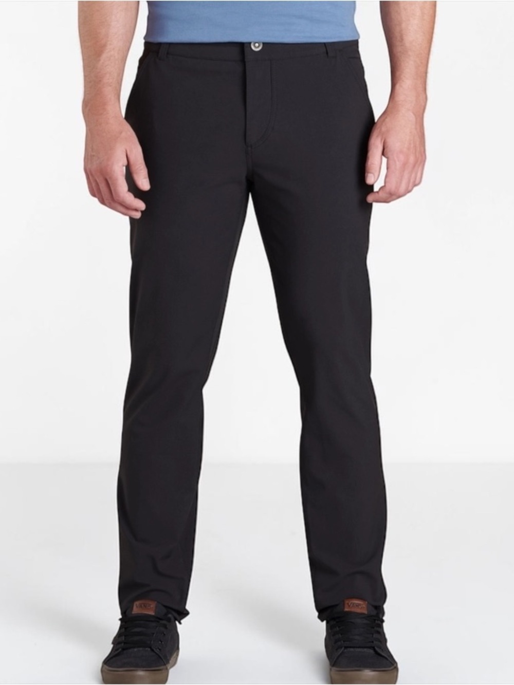 Men’s Black Dress Pants 40x30 KC Collections Flat Front Moisture Wicking NWOT